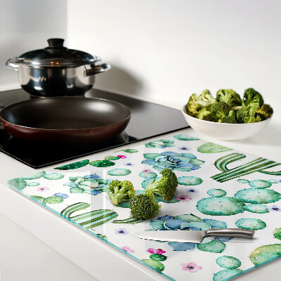 Tagliere in vetro Cactus e succulente