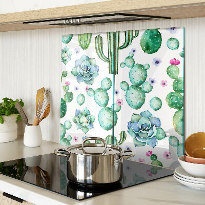 Tagliere in vetro Cactus e succulente