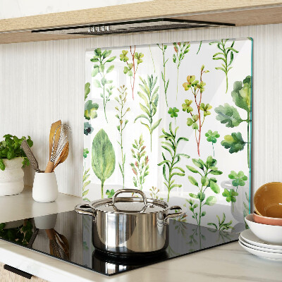 Tagliere in vetro Motivi vegetali in tonalità di verde