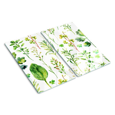 Tagliere in vetro Motivi vegetali in tonalità di verde