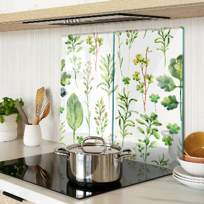 Tagliere in vetro Motivi vegetali in tonalità di verde