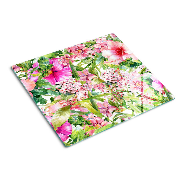 Tagliere in vetro Motivo tropicale floreale