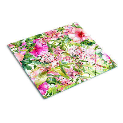 Tagliere in vetro Motivo tropicale floreale
