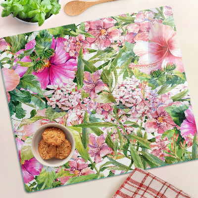 Tagliere in vetro Motivo tropicale floreale