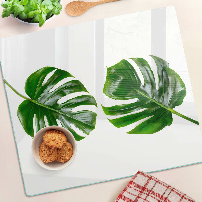 Tagliere in vetro temperato Foglie di Monstera