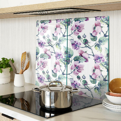 Tagliere in vetro Motivo floreale di magnolia
