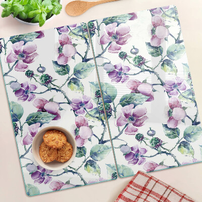 Tagliere in vetro Motivo floreale di magnolia