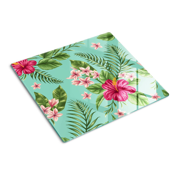 Tagliere in vetro Motivo floreale tropicale
