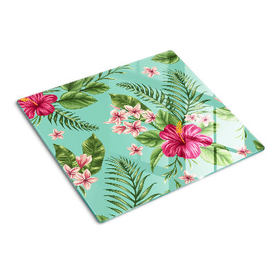 Tagliere in vetro Motivo floreale tropicale