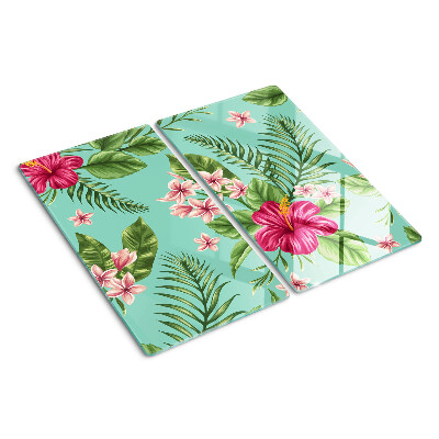 Tagliere in vetro Motivo floreale tropicale