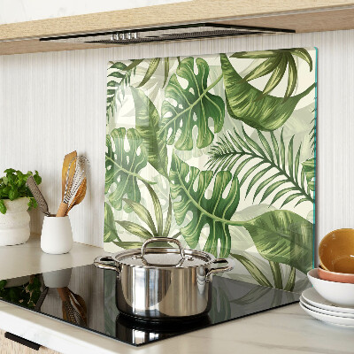 Tagliere in vetro Foglie tropicali