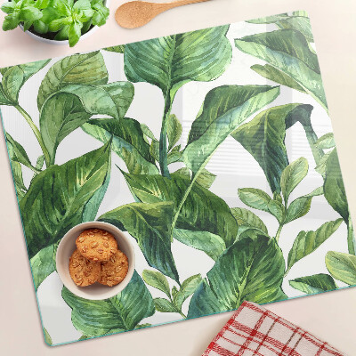Tagliere in vetro temperato Foglie di piante tropicali