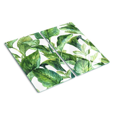 Tagliere in vetro temperato Foglie di piante tropicali