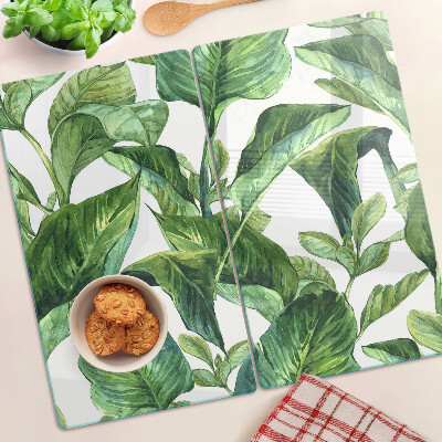 Tagliere in vetro temperato Foglie di piante tropicali