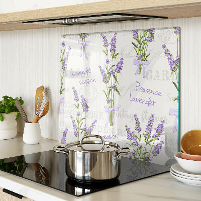 Tagliere in vetro temperato Lettering lavanda e provenzale
