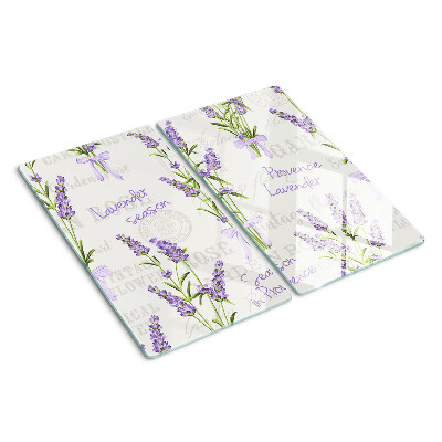 Tagliere in vetro temperato Lettering lavanda e provenzale