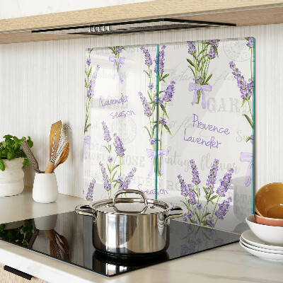 Tagliere in vetro temperato Lettering lavanda e provenzale