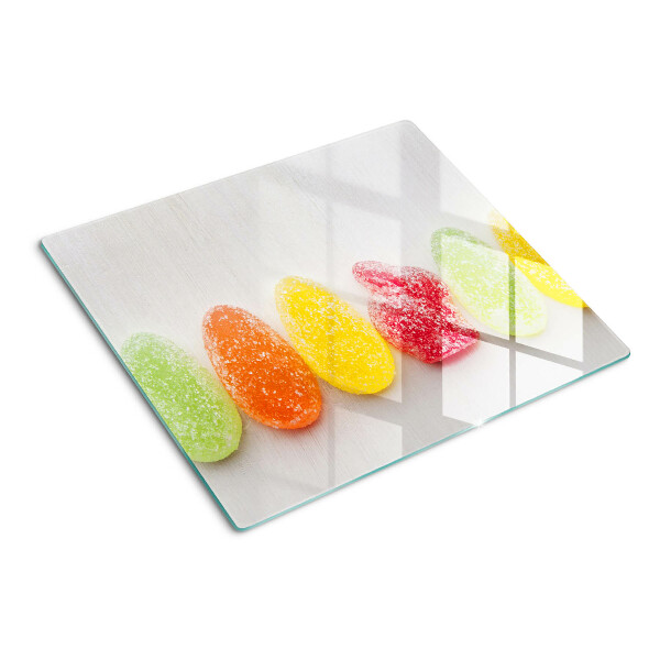 Tagliere in vetro Dolci nei colori dell'arcobaleno