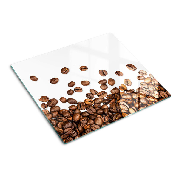 Tagliere in vetro chicchi di caffè