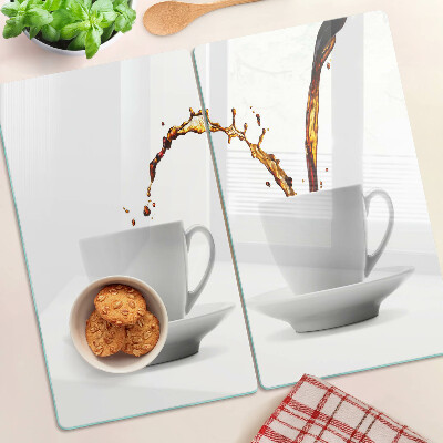 Tagliere in vetro temperato Caffè in tazza