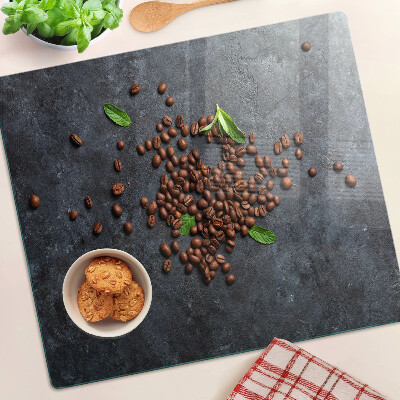 Tagliere in vetro Chicchi di caffè su uno sfondo di pietra