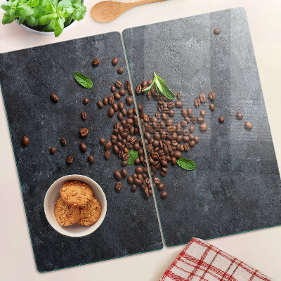 Tagliere in vetro Chicchi di caffè su uno sfondo di pietra