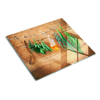 Tagliere in vetro temperato Erbe aromatiche in cucina