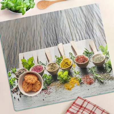 Tagliere in vetro Spezie ed erbe aromatiche