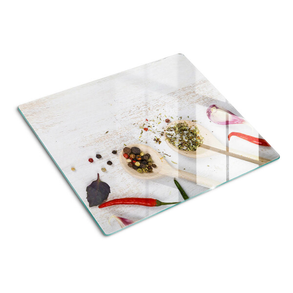 Tagliere in vetro temperato Spezie ed erbe aromatiche