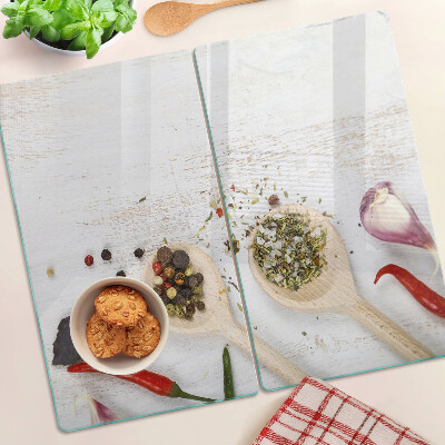 Tagliere in vetro temperato Spezie ed erbe aromatiche