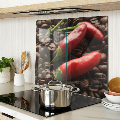 Tagliere in vetro Caffè e peperoncino