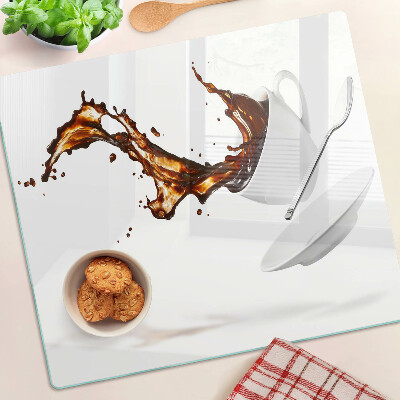 Tagliere in vetro Caffè e una bevanda schizzante