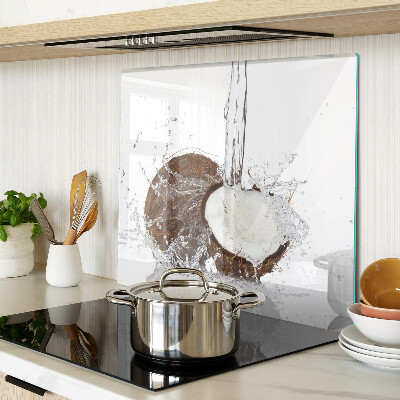 Tagliere in vetro temperato Cocco con acqua e spray