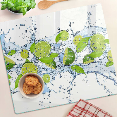 Tagliere in vetro Limoni in acqua