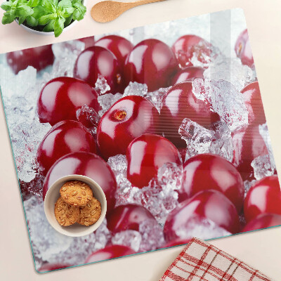 Tagliere in vetro Uva rossa sul ghiaccio