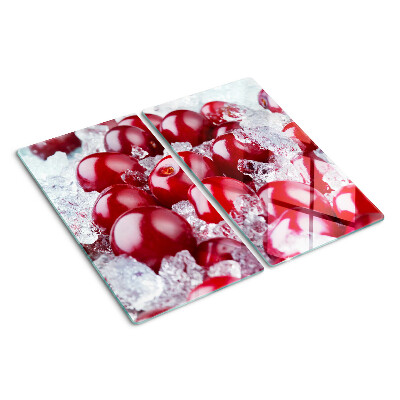 Tagliere in vetro Uva rossa sul ghiaccio
