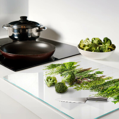Tagliere in vetro temperato Erbe aromatiche appese a una corda