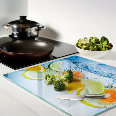 Tagliere in vetro Agrumi in acqua