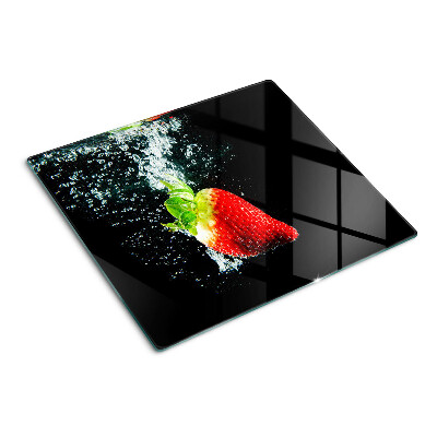 Tagliere in vetro Fragola in acqua