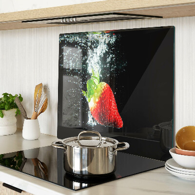 Tagliere in vetro Fragola in acqua