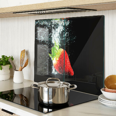 Tagliere in vetro Fragola in acqua