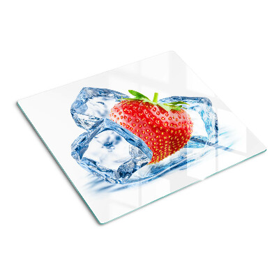 Tagliere in vetro temperato Fragola nel ghiaccio