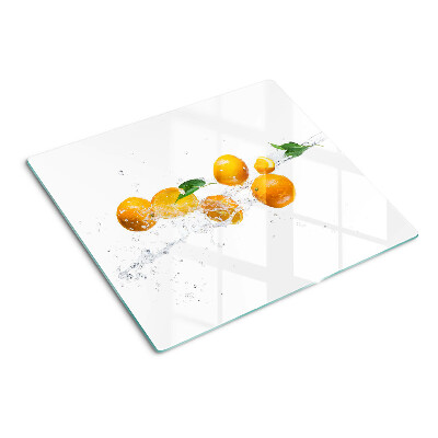 Tagliere in vetro Agrumi con acqua