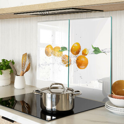 Tagliere in vetro Agrumi con acqua