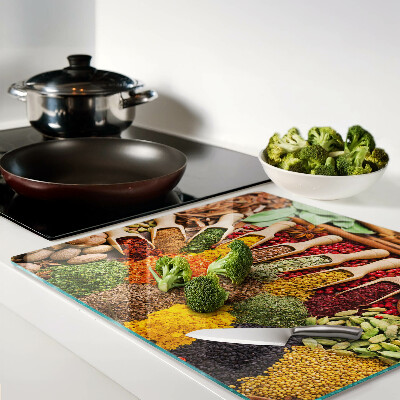 Tagliere in vetro temperato Spezie ed erbe aromatiche