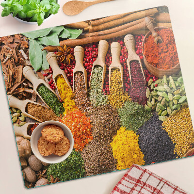 Tagliere in vetro temperato Spezie ed erbe aromatiche