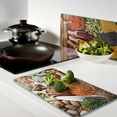 Tagliere in vetro temperato Spezie ed erbe aromatiche