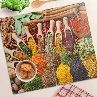 Tagliere in vetro temperato Spezie ed erbe aromatiche