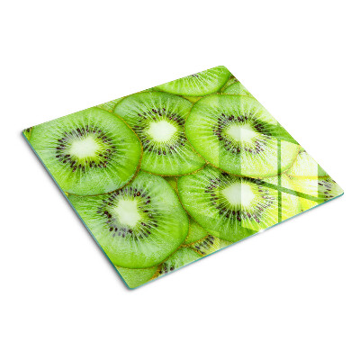 Tagliere in vetro fette di kiwi