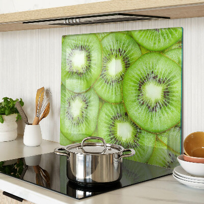 Tagliere in vetro fette di kiwi
